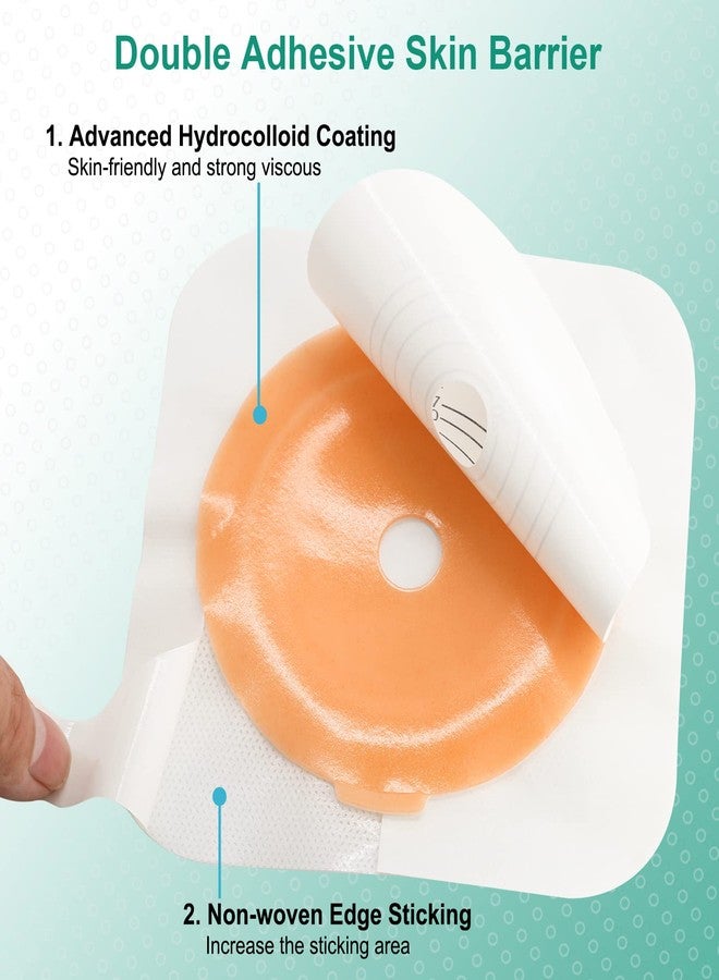 SUCONBE Ostomy Supplies, 21PCS Colostomy Bag with Hook-and-Loop Closure- 15 PCS Two Piece Drainable Pouches and 6PCS Stoma Skin Barrier,Ostomy Supplies for Ileostomy Stoma Care - Image 3